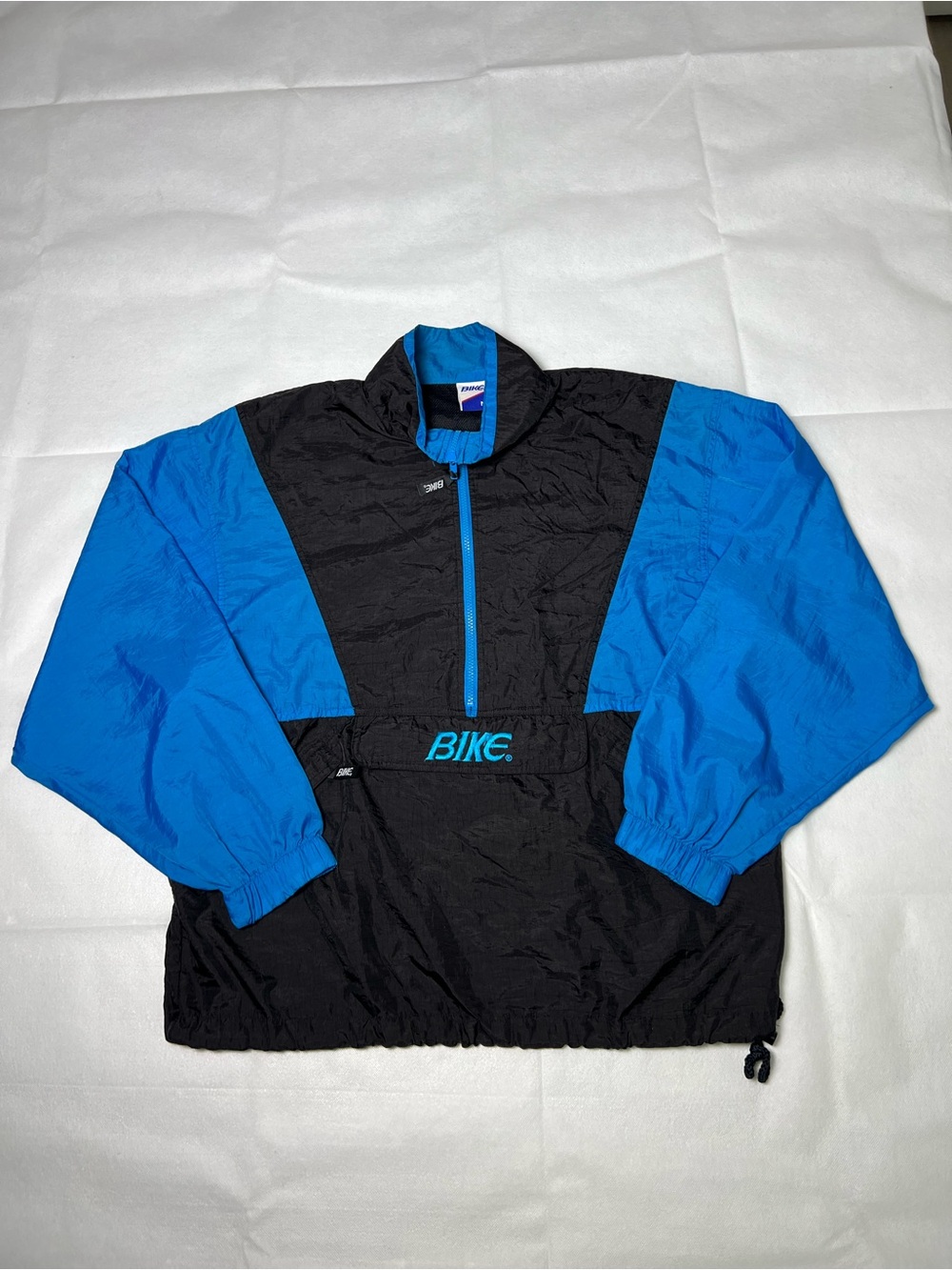 Bike black and blue windbreaker jacket